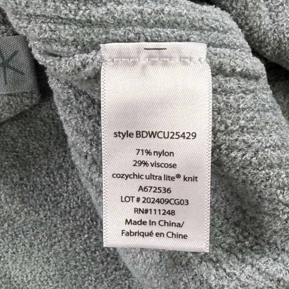Barefoot Dreams CozyChic Ultra Lite Pullover Sweater Women Small Sage Green Warm - Picture 7 of 12
